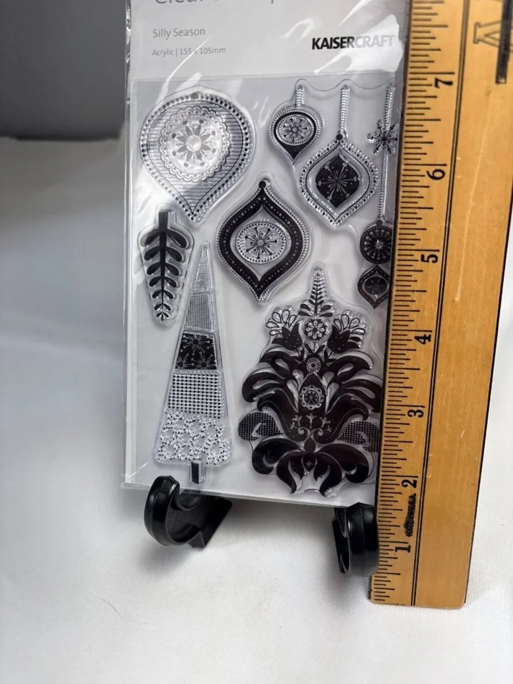 Kaisercraft Silly Season Clear Cling Christmas Acrylic Stamps Ornaments Set